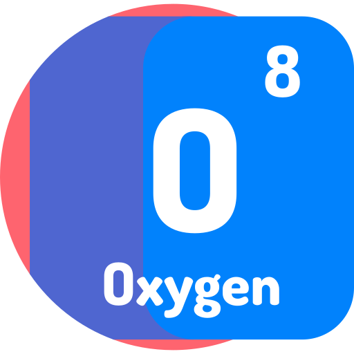 oxígeno Detailed Flat Circular Flat icono