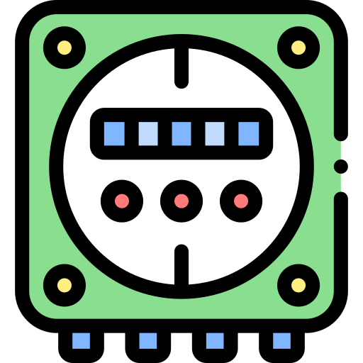 Electric meter Detailed Rounded Lineal color icon