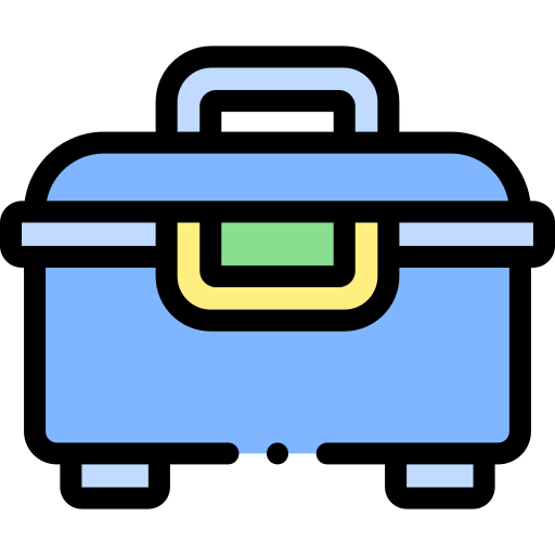 caja de herramientas Detailed Rounded Lineal color icono