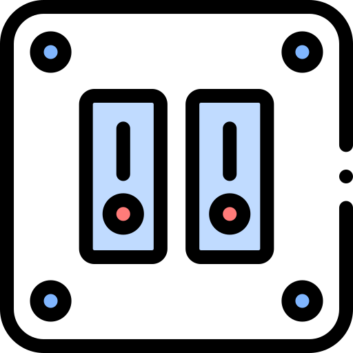 전등 스위치 Detailed Rounded Lineal color icon