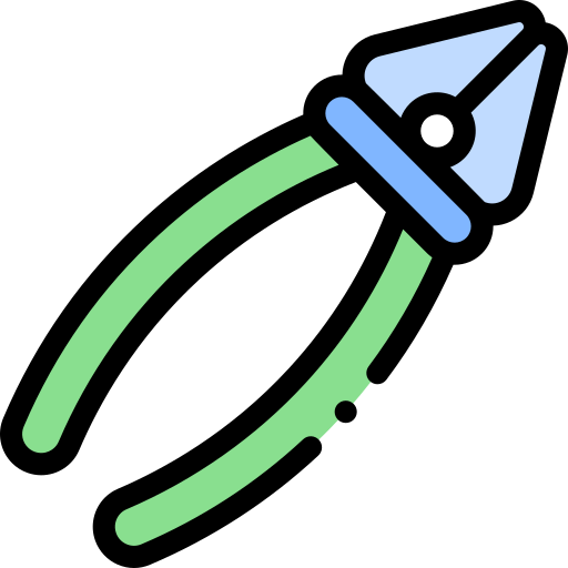 Pliers Detailed Rounded Lineal color icon