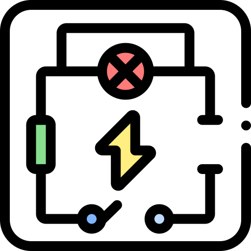 circuito Detailed Rounded Lineal color icono