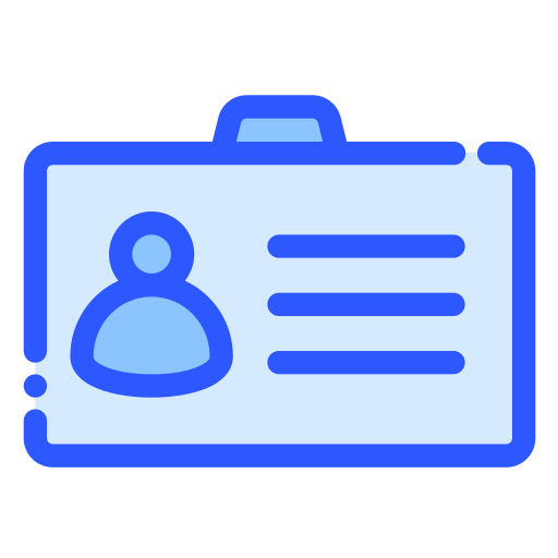 ID card Generic Blue icon