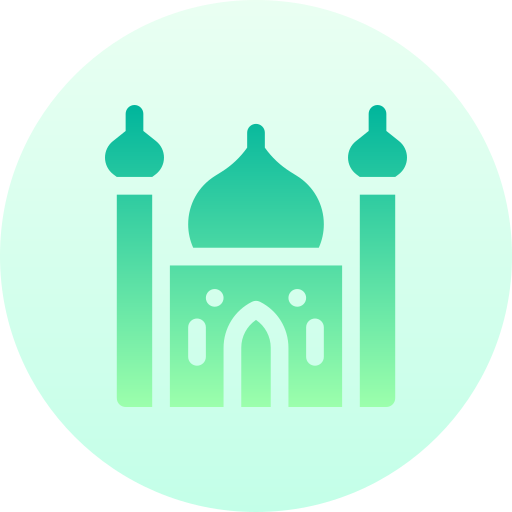 moschea Basic Gradient Circular icona