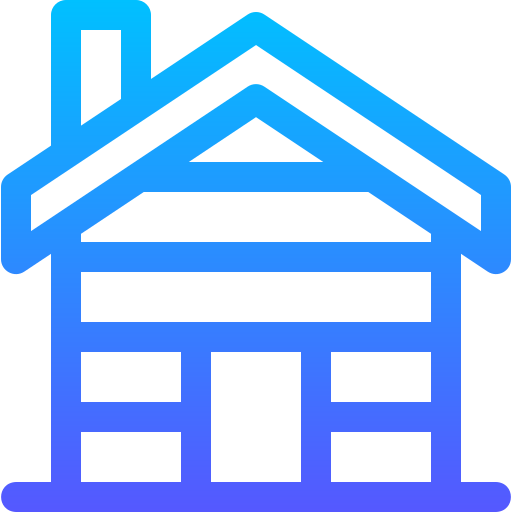 bungalow Basic Gradient Lineal color icon