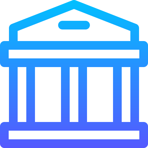 은행 Basic Gradient Lineal color icon