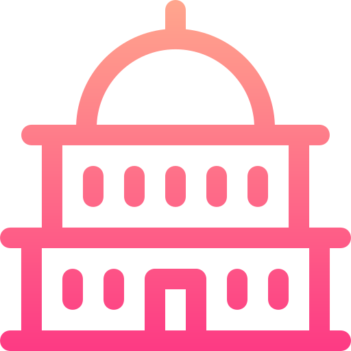 국회 의사당 Basic Gradient Lineal color icon