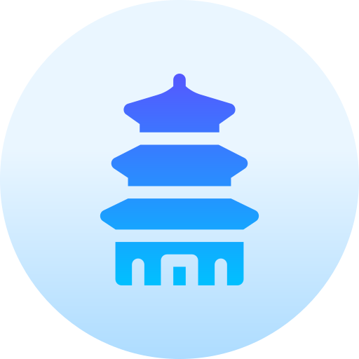 pagode Basic Gradient Circular Icône
