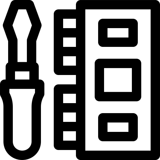 hardware Basic Rounded Lineal icona