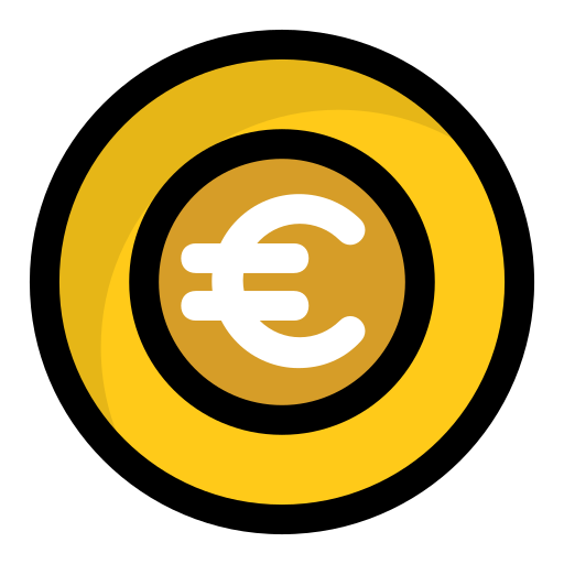 Евро Generic Outline Color иконка