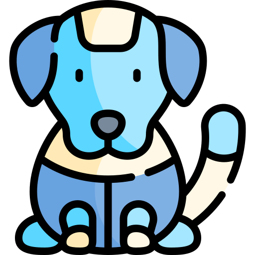 Робот-собака Kawaii Lineal color иконка