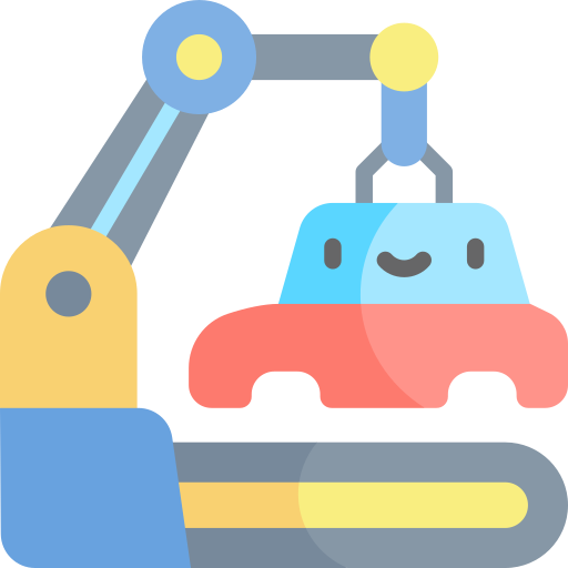 Industrial robot Kawaii Flat icon