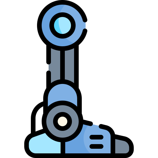 gamba robotica Kawaii Lineal color icona