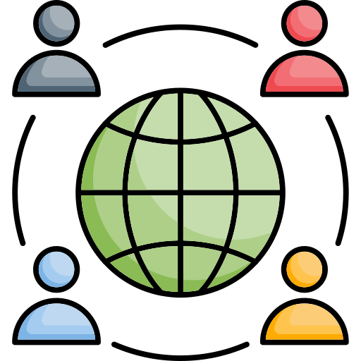 wereld Generic Outline Color icoon