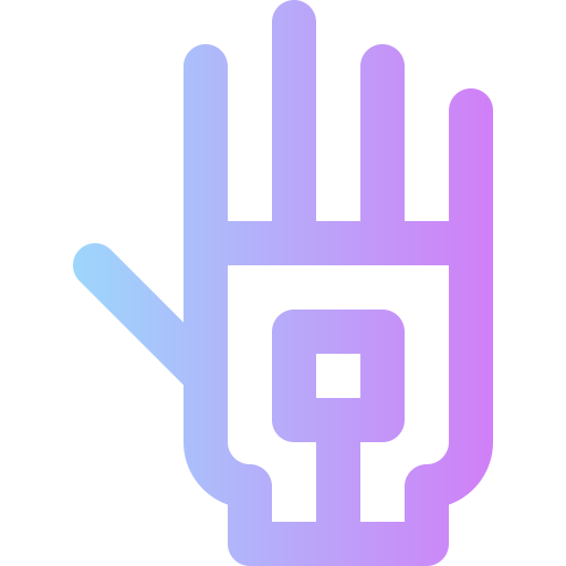 Wired gloves Super Basic Rounded Gradient icon