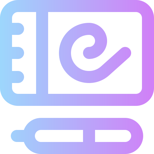 Pen tablet Super Basic Rounded Gradient icon