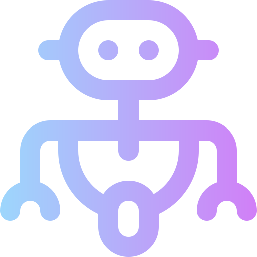 robot Super Basic Rounded Gradient icono