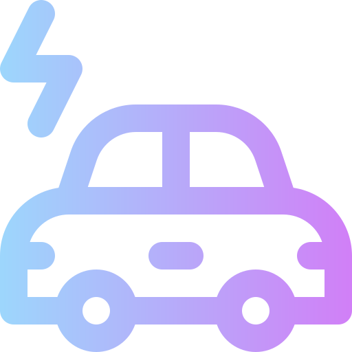 Electric Car Super Basic Rounded Gradient icon