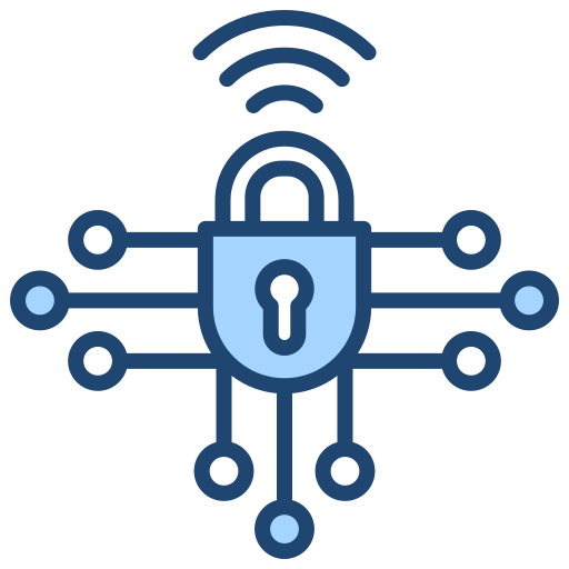 sicurezza informatica Generic Blue icona