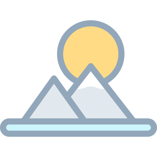 山 Detailed color Lineal color icon