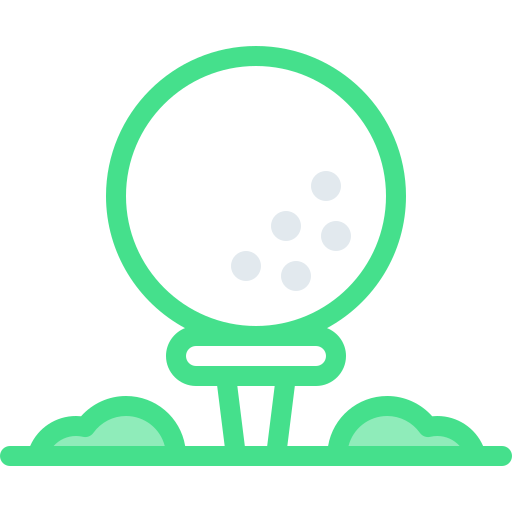 골프 Detailed color Lineal color icon