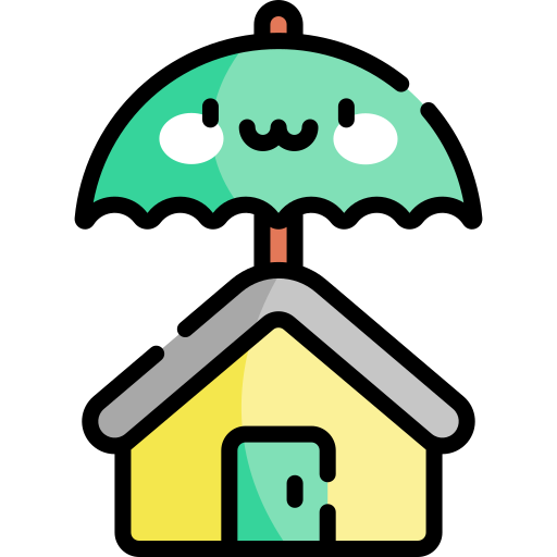 Страхование жилья Kawaii Lineal color иконка