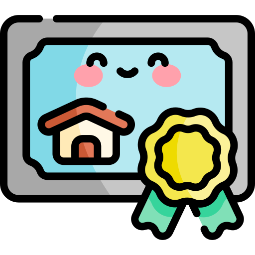 Certificate Kawaii Lineal color icon