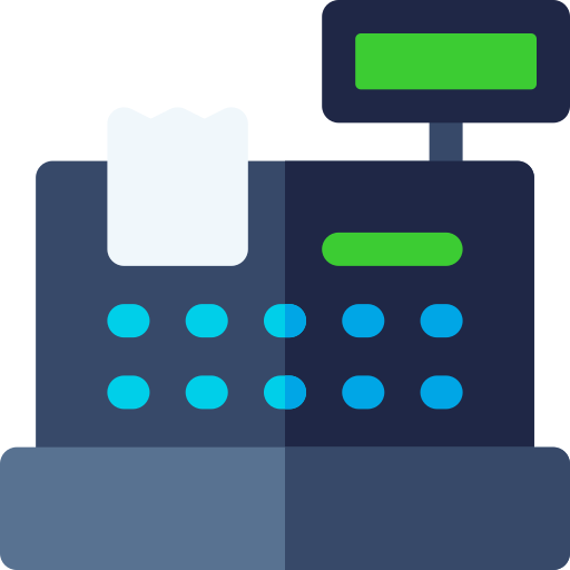 Cash register Basic Rounded Flat icon