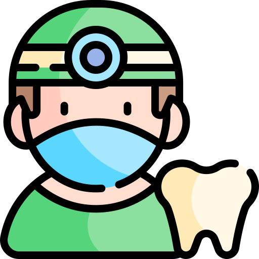 зубной врач Kawaii Lineal color иконка