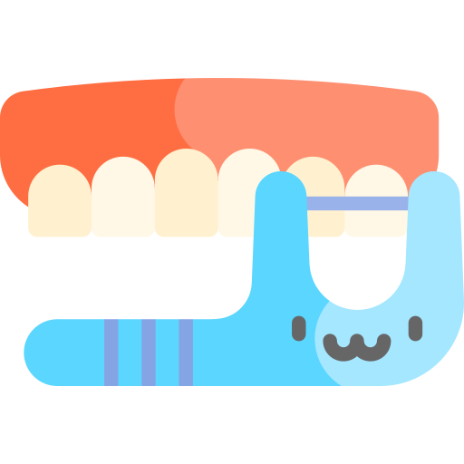 Зубная нить Kawaii Flat иконка