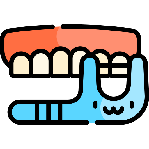 hilo dental Kawaii Lineal color icono