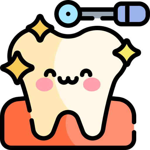 czyszczenie zębów Kawaii Lineal color ikona