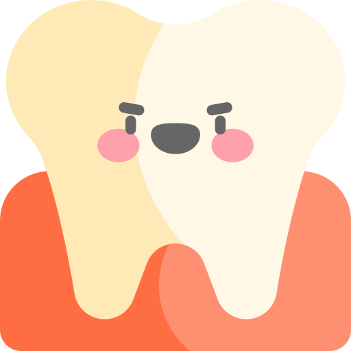 зуб Kawaii Flat иконка