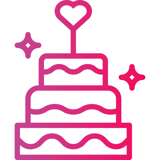 pastel de boda Smalllikeart Gradient icono