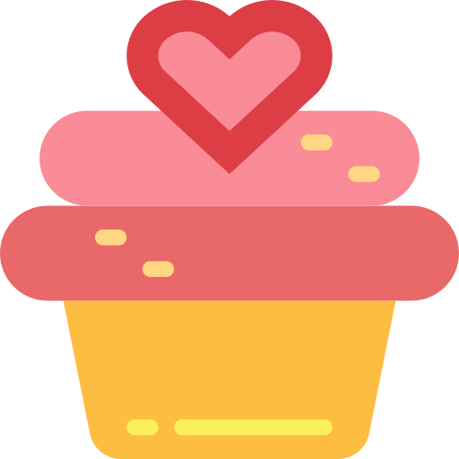 cupcake Smalllikeart Flat icoon
