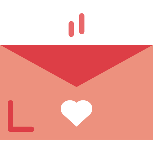 carta de amor Smalllikeart Flat icono