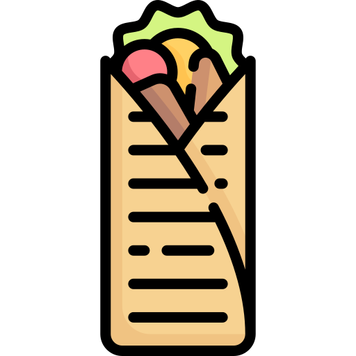 shawarma Special Lineal color icona