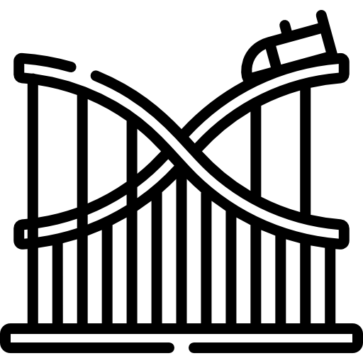 montaña rusa Special Lineal icono