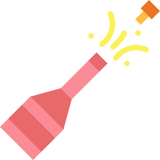 szampan Smalllikeart Flat ikona