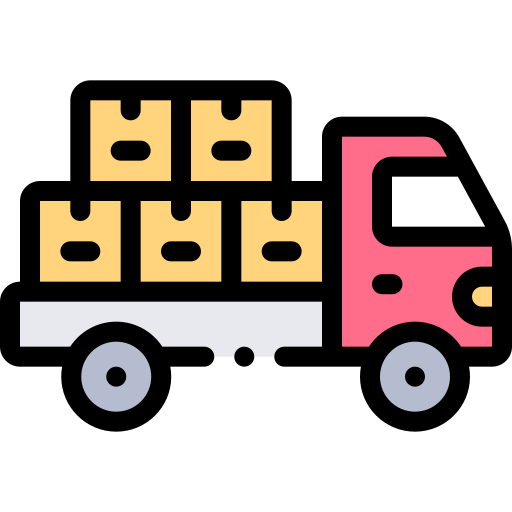 Delivery truck Detailed Rounded Lineal color icon