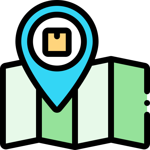 mapa Detailed Rounded Lineal color ikona