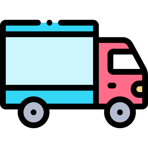 camion de livraison Detailed Rounded Lineal color Icône