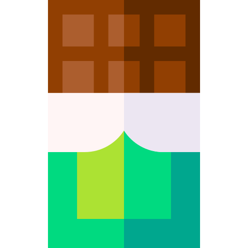 barretta di cioccolato Basic Straight Flat icona