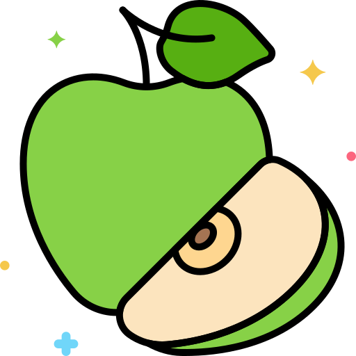 Green apple Generic Outline Color icon