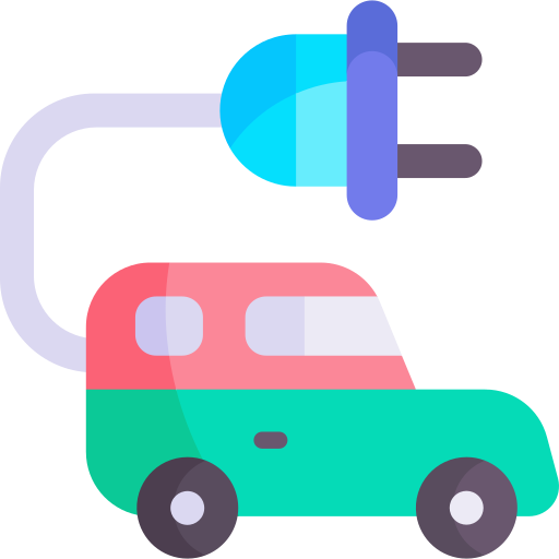 電気自動車 Kawaii Flat icon