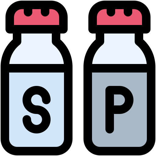 Salt and Pepper Generic Outline Color icon