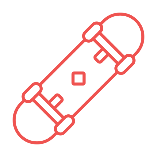 Skateboard Generic Simple Colors icon
