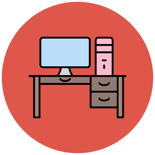 Office Desk Generic Outline Color icon