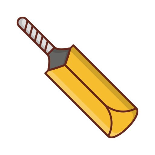 크리켓 방망이 Generic Outline Color icon