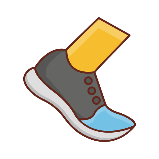 Running Shoe Generic Outline Color icon